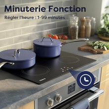 Load image into Gallery viewer, Ciarra Plaque de Cuisson à Induction - 4 Foyers - 6000W - Table de Cuisson Encastrable - Commande Tactile - 9 Niveaux - CABBIH4-E