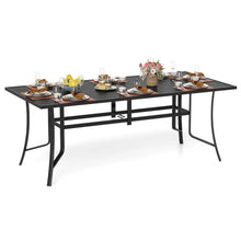 Load image into Gallery viewer, Tangkula Rectangle Patio Dining Table for 8 with Umbrella Hole