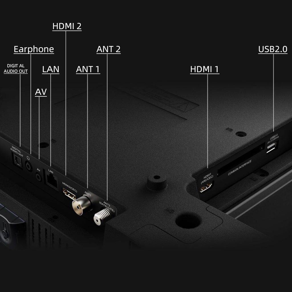 CHIQ L32QM9G 32 Pouces (80 cm) FHD Smart Téléviseur QLED HDR10 Google TV Google Assistant Tuner Triple Dolby Audio DBX-TV Chromecast intégré HDMI USB sans Cadre en Métal Noir