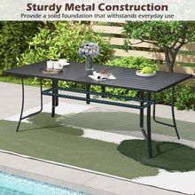 Load image into Gallery viewer, Tangkula Rectangle Patio Dining Table for 8 with Umbrella Hole