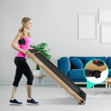 Load image into Gallery viewer, 2 en 1 Tapis de Course Electrique Pliable 1  12 Km/H avec Haut-parleur Bluetooth Tlcommande Moteur 0,75HP Vert/Blanc/Noir/Rouge/Or/Noir et Argent/Bleu -