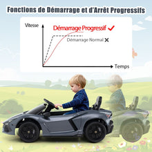 Load image into Gallery viewer, Voiture Electrique 12V pour Enfants Sous Licence Revuelto Télécommande Portes Hydrauliques pour 37-95 Mois Gris/Orange -
