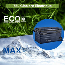 Load image into Gallery viewer, 115L Glaciere Electrique Double Zone,Glaciere a Compression WiFi APP,12 V/24 V et 100-240 V Frigo Camping,-20 à 20 pour Voiture,Camion,Bateau,Camping,Car,Caravanes,Voyageant,Maison