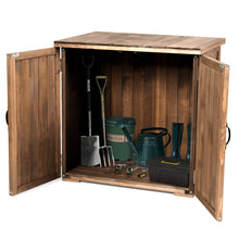 Load image into Gallery viewer, Armoire de Jardin Exterieur en Bois 77,5 x 56 x 72 cm Abri à Outils avec Double Portes Marron -