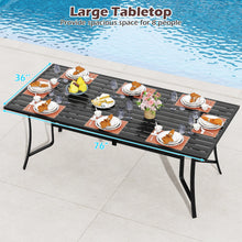 Load image into Gallery viewer, Tangkula Rectangle Patio Dining Table for 8 with Umbrella Hole