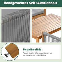 Load image into Gallery viewer, Salon de Jardin,Salon de Jardin 4 Personnes,avec canapé,Table Basse et Coussins,Housse en Tissu déhoussable et Lavable,Noir (Coussins d'assise Inclus)