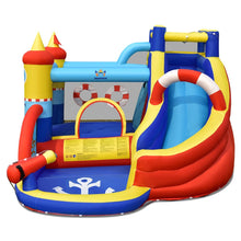 Load image into Gallery viewer, Château Gonflable Style Bateau avec Toboggan Incurvé Zone de Saut Mur d'Escalade Gonfleur non Inclus -