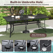 Load image into Gallery viewer, Tangkula Rectangle Patio Dining Table for 8 with Umbrella Hole