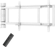 Load image into Gallery viewer, EasyLife Support TV Mural pivotant électriquement jusqu'à 170°, Support Mural VESA jusqu'à 600x400 pour LCD/OLED, téléviseur, Moniteur, écran, Smartboard de 32-75 Pouces &amp; 50kg Max (Blanc)