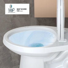 Load image into Gallery viewer, Two - Piece Elongated 1.28 GPF Siphonic Flush Toilet with Soft Close Seat, Universal Height ADA Cotton White (Toilet Seat Included)