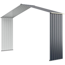 Load image into Gallery viewer, Abri de Jardin en Métal &amp; Extension 10.85avec 2 Portes Coulissantes Verrouillables 4 Trous d’Aération Gris pour Vélo -