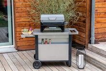 Load image into Gallery viewer, Attitude2go,Barbecue de Table à Faible fumée,BBQ Portable,à Couvercle,thermomètre,et Grille en Fonte,Alimentation : Cartouche de gaz CV 470 Plus,Gris