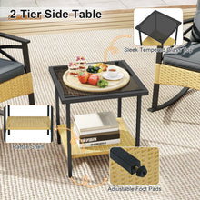 Load image into Gallery viewer, Tangkula 3 Pieces Outdoor Rocking Chairs Set for Garden