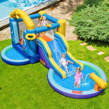 Load image into Gallery viewer, Ch芒teau Gonflable Ocan 6 en 1 avec Souffleur 680W Toboggan Aquatique &amp; 2 Piscines Maison de Rebond Gonflable Charge 90kg -