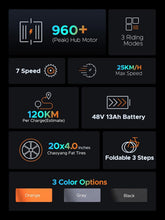 Load image into Gallery viewer, EP-2 Pro Vlo lectrique Pliable 20 脳 4.0 Fat Bike Electrique 7 Vitesses avec Batterie Amovible 48V 13Ah Autonomie 120km Tout-Terrain &amp; VTT &amp; Plage &amp; Neige -