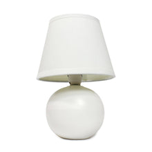 Load image into Gallery viewer, Simple Designs Mini Ceramic Globe Table Lamp - Off White