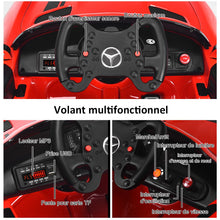 Load image into Gallery viewer, Voiture Sport Electrique 12 V pour Enfants Vitesse Max.: 5 km/h Tlcommande 2.4G MP3 Effets Sonores Lumineux Rouge -