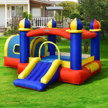 Load image into Gallery viewer, Château Gonflable pour Enfant avec Espace de Rebonds Petite Maison Toboggan Panier de Basket(sans Gonfleur) -