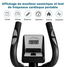 Load image into Gallery viewer, Vlo Elliptique avec 8 Niveaux de Rsistance-Masse d'Inertie 2 kg Pouls  la Main Affichage LCD -