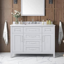 Load image into Gallery viewer, Riverdale 48 in. Single Sink Dove Gray Bath Vanity with White Engineered Marble Top (Assembled)