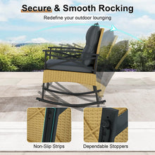 Load image into Gallery viewer, Tangkula 3 Pieces Outdoor Rocking Chairs Set for Garden