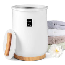Load image into Gallery viewer, 20L Towel Warmer Bucket for Bathroom, Hot Towel Heater with LED Screen, Wood Handle, Fragrant Disc Holder, Blanket Warmer for Pajamas, Bathrobes