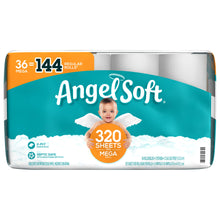 Load image into Gallery viewer, Angel Soft Bathroom Tissue, Unscented, Mega Roll, 2-Ply - 36 rolls