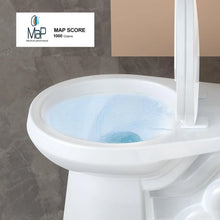 Load image into Gallery viewer, Two - Piece Elongated 1.28 GPF Siphonic Flush Toilet with Soft Close Seat, Universal Height ADA Cotton White (Toilet Seat Included)
